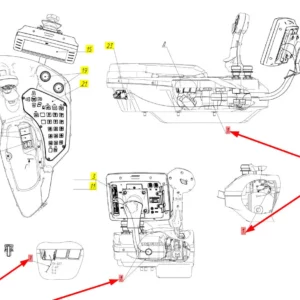 Oryginalna wiązka przewodów elektrycznych o numerze katalogowym 102244478, stosowana w kombajnach zbożowych marki Rostselmash schemat.