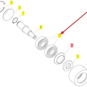 Oryginalne łożysko o numerze katalogowym 102257470, stosowane w kombajnach zbożowych marki Rostselmash schemat.