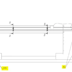 Oryginalny wąż hydrauliczny wysokociśnieniowy hedera o numerze katalogowym 102257722, stosowany w hederach marki Rostselmash- schemat.
