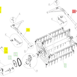 Oryginalne ramię nagarniacza prawe o numerze katalogowym 102260436, stosowane w hederach marki Rostselmash- schemat.