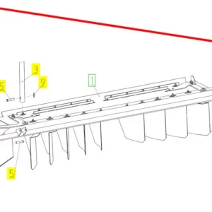 Oryginalny napęd deflektora słomy o numerze katalogowym 102261886, stosowany w kombajnach zbożowych marki Rostselmash schemat.