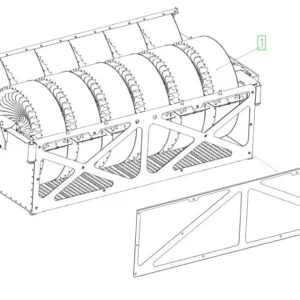 Oryginalna osłona wentylatora o numerze katalogowym 102263878, stosowana w kombajnach zbożowych marki Rostselmash.