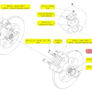 Oryginalna tarcza hamulcowa o numerze katalogowym 102265101 o numerze katalogowym 102265101, stosowana w kombajnach zbożowych marki Rostselmash schemat.