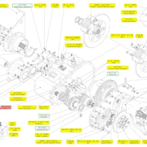 Oryginalne widełki zmiany biegów o numerze katalogowym 102265114, stosowane w kombajnach zbożowych marki Rostselmash schemat.
