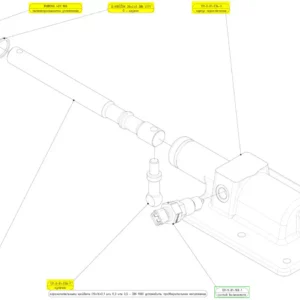 Oryginalne cięgno o numerze katalogowym 102265119, stosowane w kombajnach zbożowych marki Rostselmash schemat.