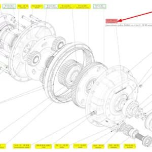 Oryginalne łożysko zwolnicy o numerze katalogowym 102265135, stosowane w kombajnach zbożowych marki Rostselmash schemat.