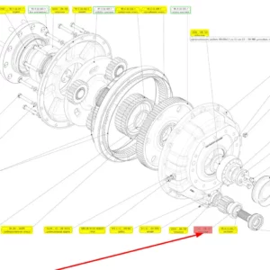 Oryginalne łożysko kulkowe samonastawne o numerze katalogowym 102265140, stosowane w kombajnach zbożowych marki Rostselmash schemat.
