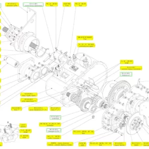 Oryginalny wspust skrzyni biegów o numerze katalogowym 102265146, stosowany w kombajnach zbożowych marki Rostselmash schemat.