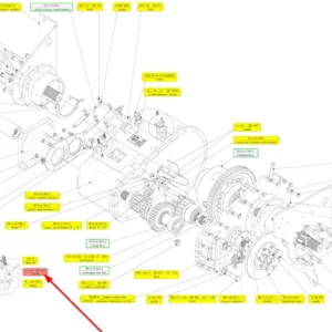 Oryginalny kołek 5 x 8 o numerze katalogowym 102265149, stosowany w kombajnach zbożowych marki Rostselmash schemat.