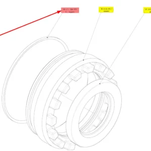 Oryginalny pierścień oring 90 x 3 o numerze katalogowym 102265266, stosowany w kombajnach zbożowych marki Rostselmash schemat.
