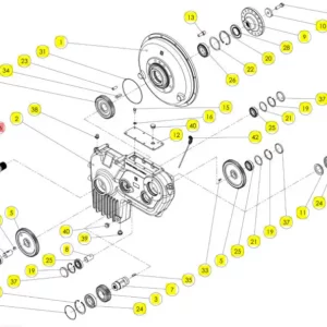 Oryginalny wpust wałka przekładni o numerze katalogowym 102278055, stosowany w kobajnach zbożowych marki Rostselmash. schemat
