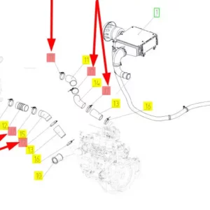 Oryginalna opaska o numerze katalogowym 102301703, stosowana w kombajnach zbożowych marki Rostselmash- schemat.