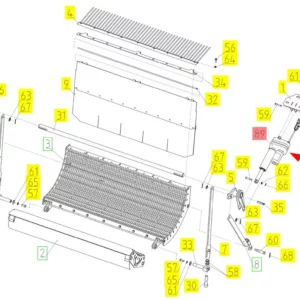 Oryginalny siłownik sterowania klepiskiem o numerze 102307090, stosowany w kombajnach zbożowych marki Rostselmash.
