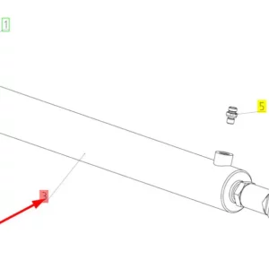 Oryginalny siłownik hydrauliczny o numerze katalogowym 102310389, stosowany w kombajnach zbożowych marki Rostselmash schemat.