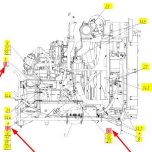 Oryginalny przewód masy o numerze katalogowym 102317533, stosowany w kombajnach zbożowych marki Rostselmash- schemat.