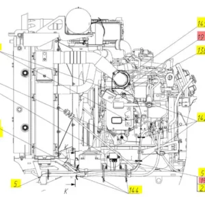 Oryginalny przewód nagrzewnicy o numerze katalogowym 102317538, stosowany w kombajnach zbożowych marki Rostselmash- schemat.