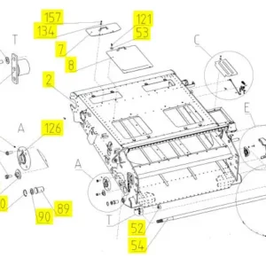 Oryginalna rolka o numerze katalogowym 102348145, stosowana w kombajnach zbożowych marki Rostselmash schemat.