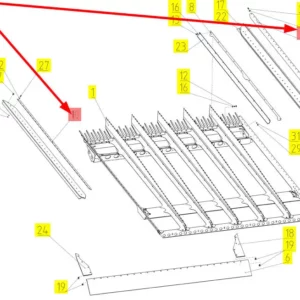 Oryginalna listwa o numerze katalogowym 102365864, stosowana w kombajnach zbożowych marki Rostselmash.