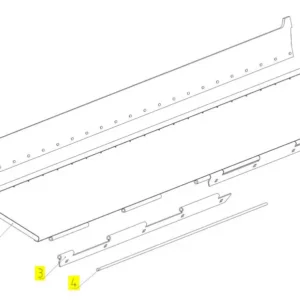 Oryginalna osłona sita dolnego o numerze katalogowym 102371160, stosowana w kombajnach zbożowych marki Rostselmash.