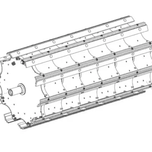 Oryginalny bęben młócący o numerze katalogowym 102380140, stosowany w kombajnach zbożowych marki Rostselmash schemat.