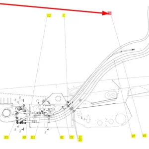 Oryginalny przewód hydrauliczny o numerze katalogowym 102391817, stosowany w kombajnach zbożowych marki Rostselmash schemat