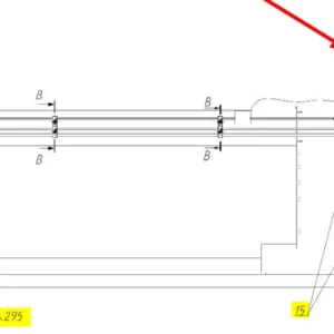 Oryginalny przewód hydrauliczny o numerze katalogowym 102395193, stosowany w hederach marki Rostselmash- schemat.