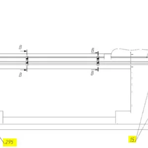 Oryginalny przewód hydrauliczny hedera o numerze katalogowym 102395195, stosowany w hederach marki Rostselmash- schemat.