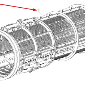 Oryginalne obrotowe klepisko o numerze katalogowym 102399319, stosowane w kombajnach zbożowych marki Rostselmash schemat.