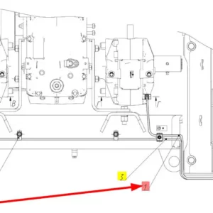 Oryginalny przewód zacisku hamulcowego o numerze katalogowym 102403960, stosowany w kombajnach zbożowych marki Rostselmash schemat.