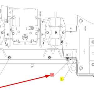 Oryginalny przewód zacisku hamulcowego o numerze katalogowym 102403963, stosowany w kombajnach zbożowych marki Rostselmash schemat.