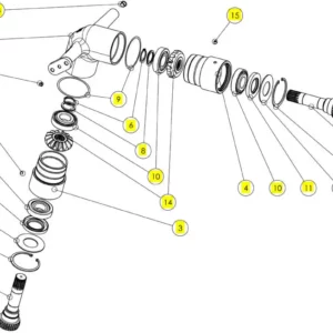 Oryginalny pierścień segera o numerze katalogowym 102404810, stosowany w kombajnach zbożowych marki Rostselmash schemat.