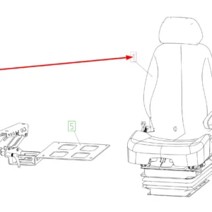 Oryginalny fotel operatora AGROMACT o numerze katalogowym 102410726, stosowany w kombajnach zbożowych marki Rostselmash schemat.