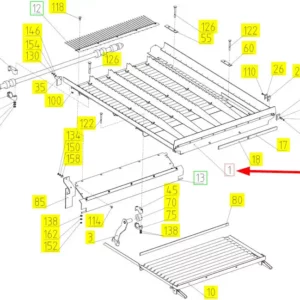 Oryginalny podsiewacz kompletny o numerze katalogowym 102412241, stosowany w kombajnach zbożowych marki Rostselmash- schemat.
