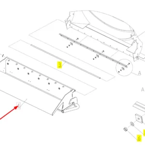 Oryginalny chwytacz kamieni o numerze katalogowym 102416003, stosowany w kombajnach zbożowych marki Rostselmash schemat.