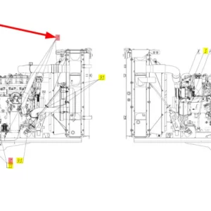 Oryginalna wiązka przewodów silnika o numerze katalogowym 102416768, stosowana w kombajnach zbożowych marki Rostselmash schemat.