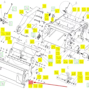 Oryginalna tulejka o numerze katalogowym 102425184, stosowana w kombajnach zbożowych marki Rostselmash.-schemat