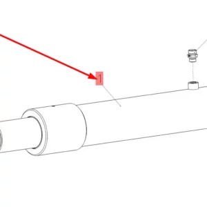 Oryginalny siłownik hydrauliczny o numerze katalogowym 102426216, stosowany w kombajnach zbożowych marki Rostselmash schemat.