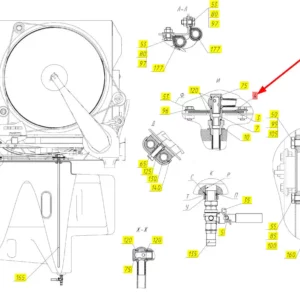 Oryginalna płytka o numerze katalogowym 102426395, stosowana w kombajnach zbożowych marki Rostselmash schemat.
