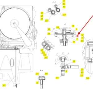 Oryginalna uszczelnienie o numerze katalogowym 102426852, stosowane w kombajnach zbożowych marki Rostselmash schemat.