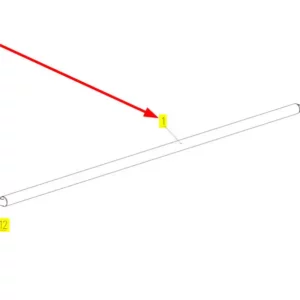 Oryginalny drążek tylnej osi o numerze katalgowym 102428545, stosowany w kombajnach zbożowych marki Rostselmash schemat