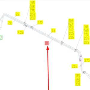 Oryginalny przewód hydrauliczny o numerze katalogowym 102431855, stosowany w kombajnach zbożowych marki Rostselmash- schemat.