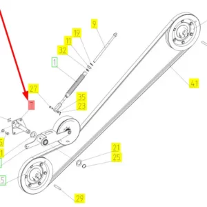 Oryginalny uchwyt napnacza o numerze katalogowym 102436530, stosowany w kombajnach zbożowych marki Rostselmash.