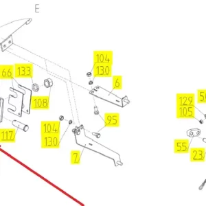 Oryginalne mocowanie o numerze katalogowym 102437178, stosowane w kombajnach zbożowych marki Rostselmash.