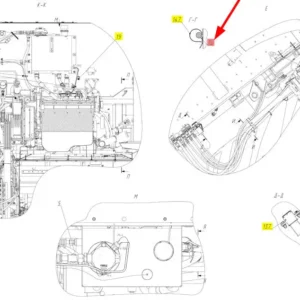 Oryginalny przewód przełącznika o numerze katalogowym 102438954, stosowany w kombajnach zbożowych marki Rostselmash- schemat.