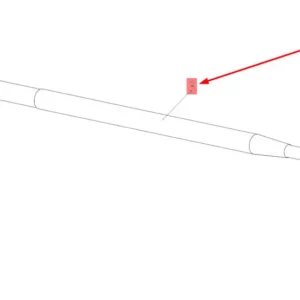 Oryginalny wałek podajnika pochyłego o numerze katalogowym 102450542, stosowany w kombajnach zbozowych marki Rostselmash.-schemat