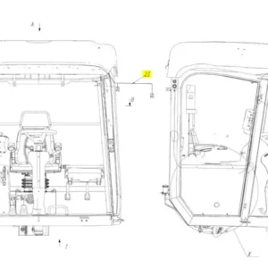 Oryginalny przewód panelu informacyjnego o numerze katalogowym 102456200, stosowany w kombajnach zbożowych marki Rostselmash schemat