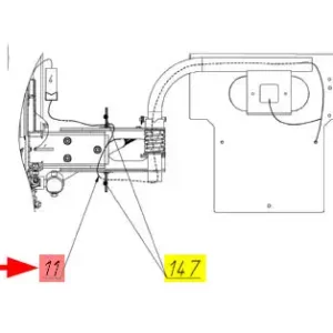 Oryginalny przewód elektryczny o numerze katalogowym 102458411, stosowany w kombajnach zbożowych marki Rostselmash- schemat.
