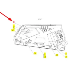 Oryginalna opaska zaciskowa o numerze katalogowym 102466916, stosowana w kombajnach zbożowych marki Rostselmash schemat