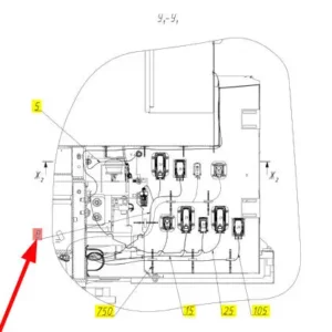 Oryginalna wiązka elektryczna o numerze katalogowym 102467630, stosowana w kombajnach zbożowych marki Rostselmash schemat