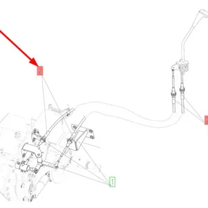 Oryginalne cięgno o numerze katalogowym 102472535, stosowane w kombajnach zbożowych marki Rostselmash schemat